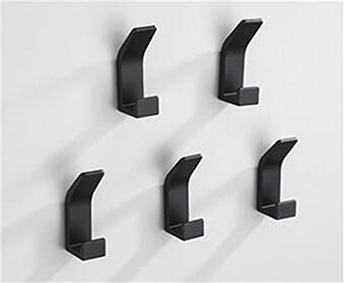 5-Piece Towel Hook Set - Black White for Home Use