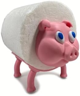 Cute Animal Toilet Paper Holder - Sturdy PLA Bathroom Tissue Roll Stand Pig Design