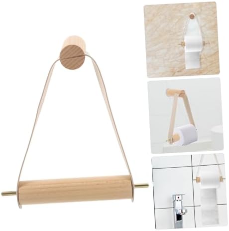 Gadpiparty Wooden Toilet Paper Holder Wall-Mounted Napkin Rack