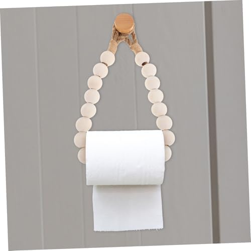 Creative Rope Wooden Bead Toilet Paper Holder