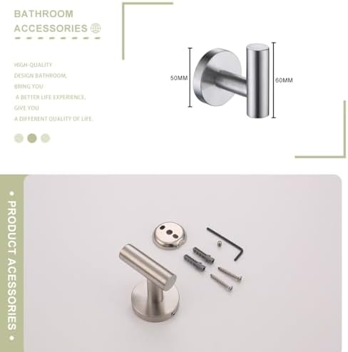 PIZZZENO Brushed Gold Towel Bar Set Perfect Gift for Your Bathroom