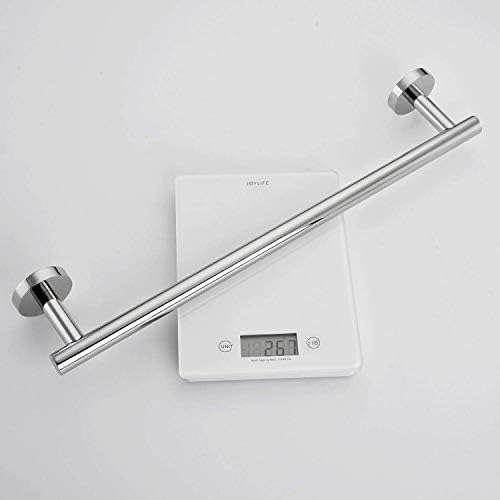 Wall-Mounted Towel Bar Rack Round Polished Stainless Steel