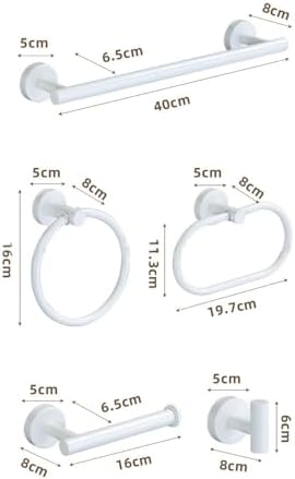 Stylish White Black Gold Bathroom Hardware Set