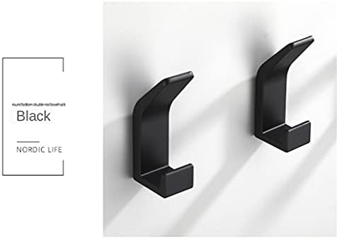 5-Piece Towel Hook Set - Black White for Home Use