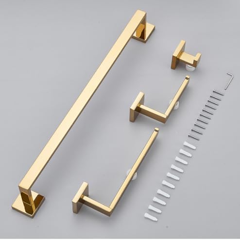 Golden Bathroom Hardware Set Stainless Steel Paper Holder