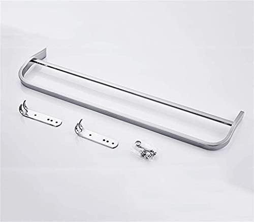 Sturdy Silver Bath Towel Holder Easy Install