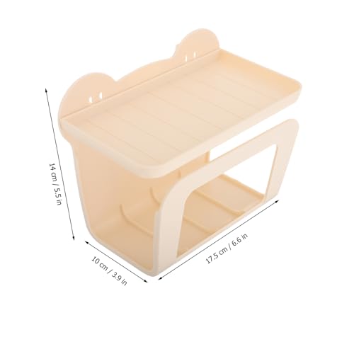 FRCOLOR Rustic Bathroom Organizer with Phone Shelf