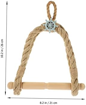 Labrimp Wooden Toilet Roll Holder Stand