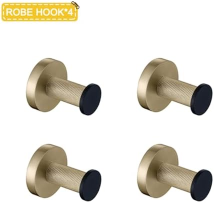 Stainless Steel Bathroom Hardware Set Wall-Mounted Towel Rack 4-Piece Set