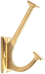 Modern Coats Hats Holder - 4-78 Inch Long Golden Brass Single