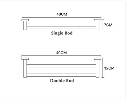 Versatile Towel Rail Rack Brass Surface for Bathroom Kitchen Use