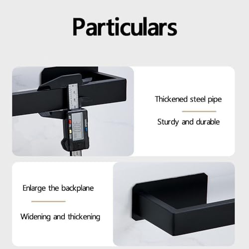 IsolaY No Drilling 304 Stainless Steel Towel Bar Black Gold Silver