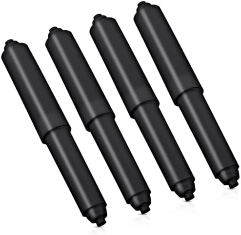 4-Piece Toilet Paper Roller Replacement Rods for Bathroom Black