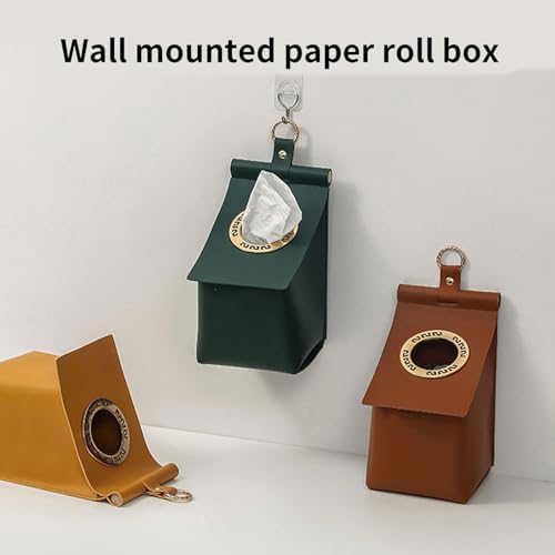 Aesthetic Leather Roll Paper Holder