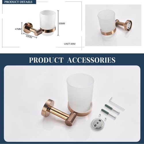 Rose Gold Wall-Mounted Towel Bar Set