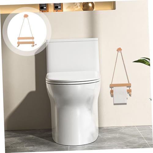 Rustic Wall-Mounted Toilet Paper Holder Tissue Rack for Bathroom