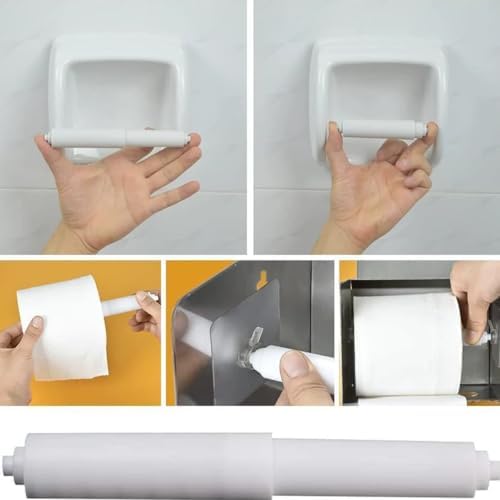 3-Piece Spring-Loaded Toilet Paper Holder Roll