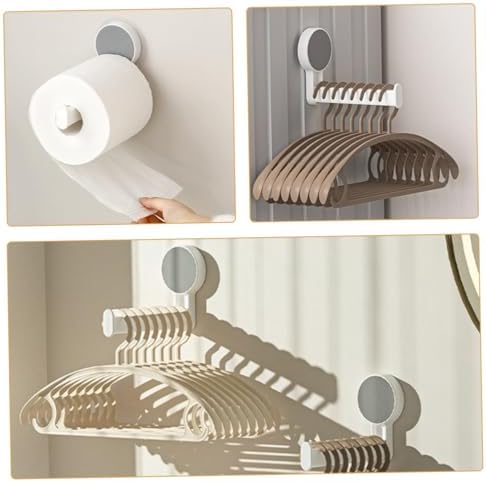 Space-Saving White Wall-Mounted Towel Rack for Bathroom