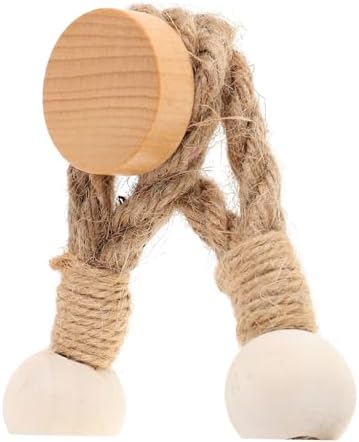 Luxshiny Wooden Bead Paper Towel Holder Modern Wall Mount