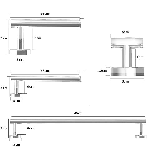 Sturdy Chrome Wall-Mounted Towel Bar Set