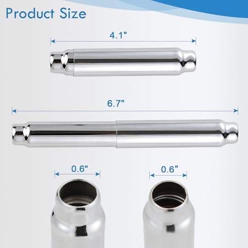 EXEXIUOStainless Steel Spring-Loaded Toilet Paper Holder Durable Compact