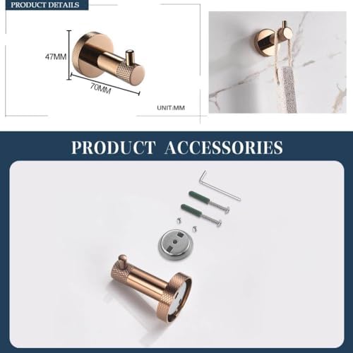Elegantly Modern Rose Gold Wall-Mounted Towel Bars from WangKensu