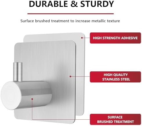 Elegant Durable Stainless Steel Towel Hooks