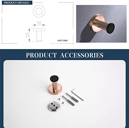 Elegant Rose Gold Bath Towel Hook Set