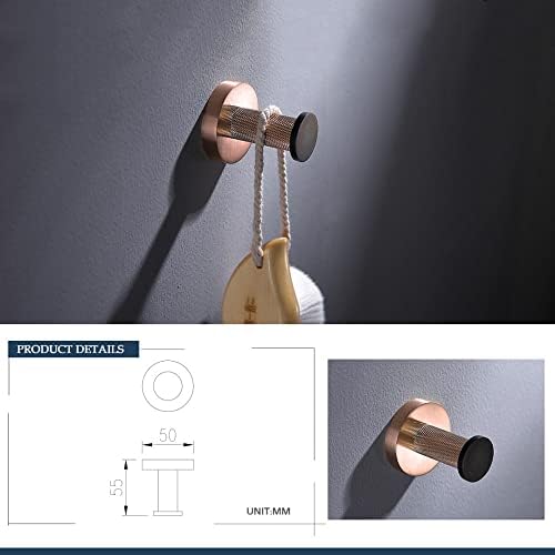 Elegant Rose Gold Bath Towel Hook Set