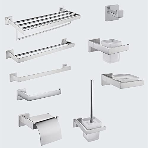Polished Chrome Wall-Mounted Stainless Steel Towel Bar Modern Bathroom Accessories