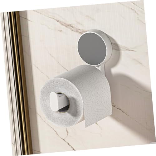 Space-Saving White Toilet Paper Towel Holder - Easy Wall Installation