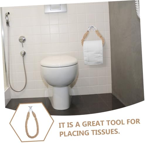 VINTAGE ROP TOILET PAPER HOLDER WALL MOUNTED