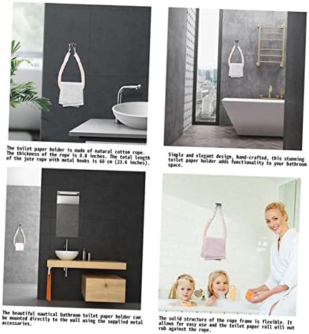 Ideal Small Roll Toilet Paper Holder with Cotton Rope