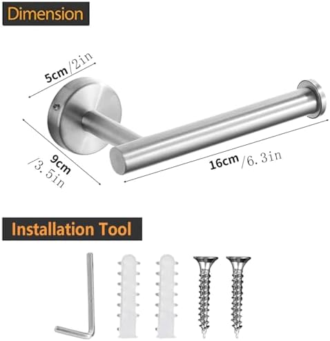 Sturdy Stainless Steel Toilet Paper Holder - Perfect for Home Bathroom