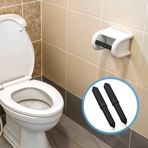 4-Piece Toilet Paper Roller Replacement Rods for Bathroom Black