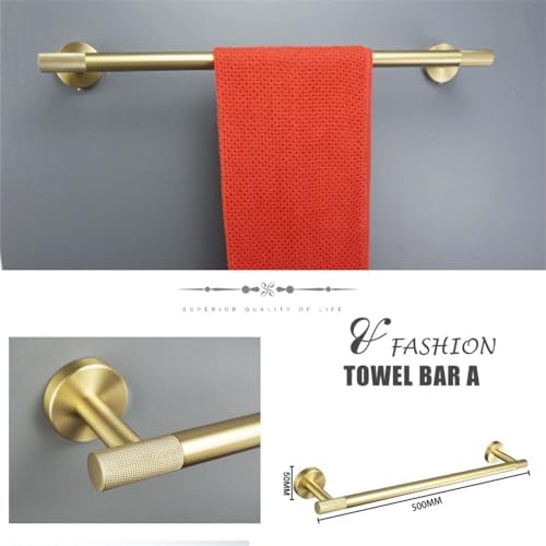 Stylish Durable 4-Piece Towel Bar for Gold Finish Bathroom Setup