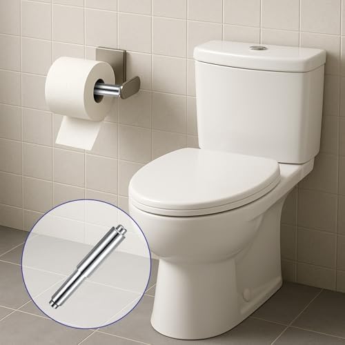 2-Piece Stainless Steel Toilet Paper Holder Replacement Rod