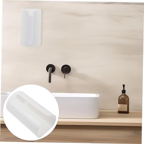 CoolHiya Wall-Mounted Tissue Trash Dispenser Durable Bathroom Organizer White