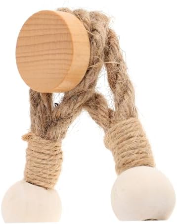 Rustic Toilet Paper Holder Rope Beads Easy Wall-Mounted Organizer