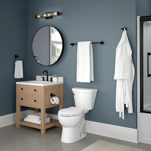 Franklin Brass Voisin 2-Pack Double Towel Hook Matte Black Robbie-Friendly Design