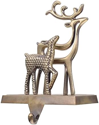 Retro Deer SnowmanChristmas Stocking Holder Holder Set for Bathroom Small Spaces Perfect
