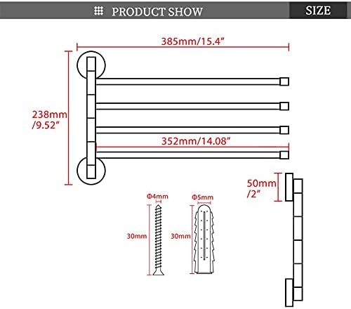 Bathroom Towel Holder for 234 Bar Swivel Mount