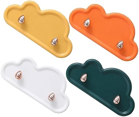 Hang 4PC Self-Adhesive Wall Hooks Cloud-Shape Durable Space-Saving