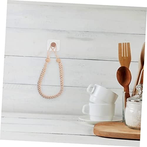 Ciieeo Retro Cotton Rope Roll Holder for Bathroom Kitchen Organizing