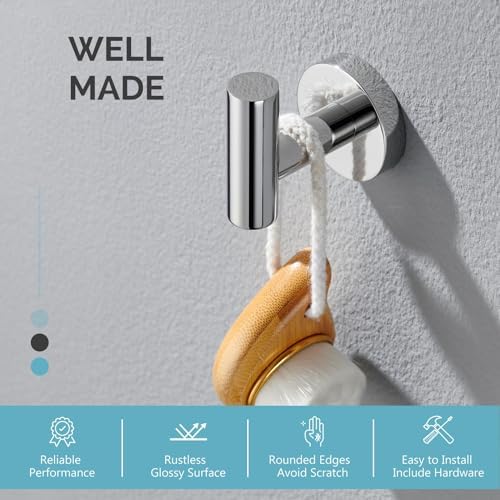 Bathroom Towel Hook Modern Design Easy to Hang Sleek Durable