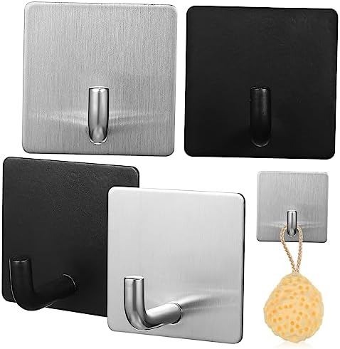 4-Piece Chrome Towel Hooks - Heavy Duty Wall-Mounted Bathroom Towel Hangers