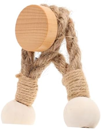 PrettyZoom Rustic Jute Rope Toilet Paper Holder Wall-Mounted Paper Towel Rack Stand