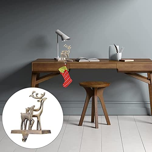 Retro Deer SnowmanChristmas Stocking Holder Holder Set for Bathroom Small Spaces Perfect