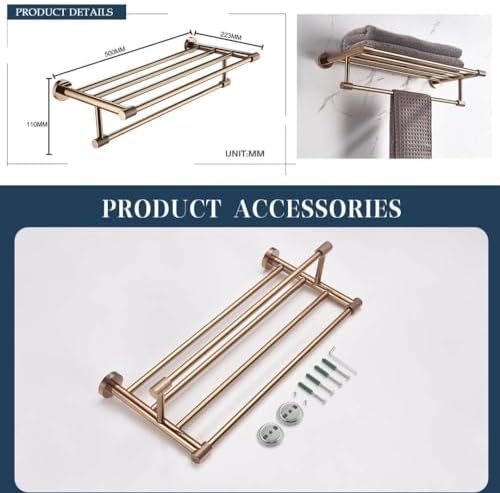 Rose Gold Wall-Mounted Towel Bar