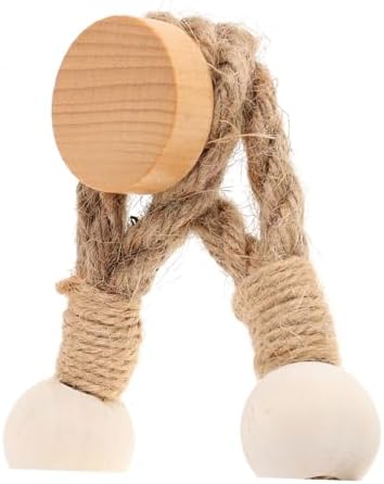 Creative Ropes Wooden Bead Toilet Paper Holder Wall-Mounted Storage